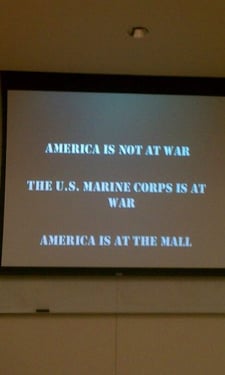 Ehoes of War presentation photo saying in 2014 Ehoes of War presentation photo saying in 2014