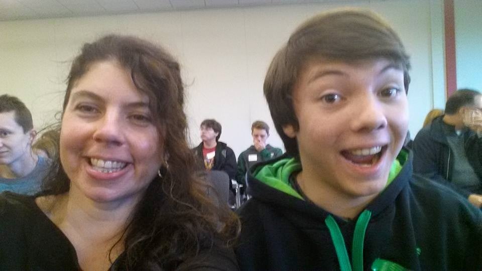 my son Alexander and me at Hamline University's presentation for prospective students in 2015 my son Alexander and me at Hamline University's presentation for prospective students in 2015